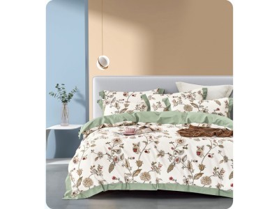 Постельное белье Asabella 2026-7 семейный печатный сатин