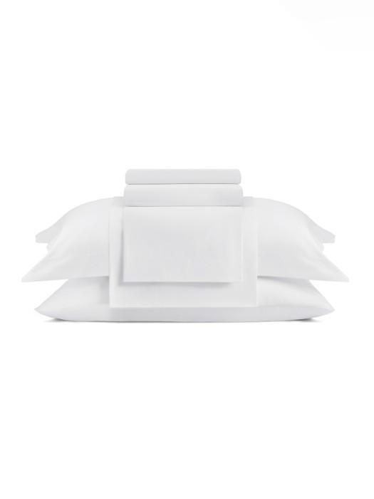Постельное белье Arya из Oднотонного Сатина 2 Сп. 200x220 Vip Белый