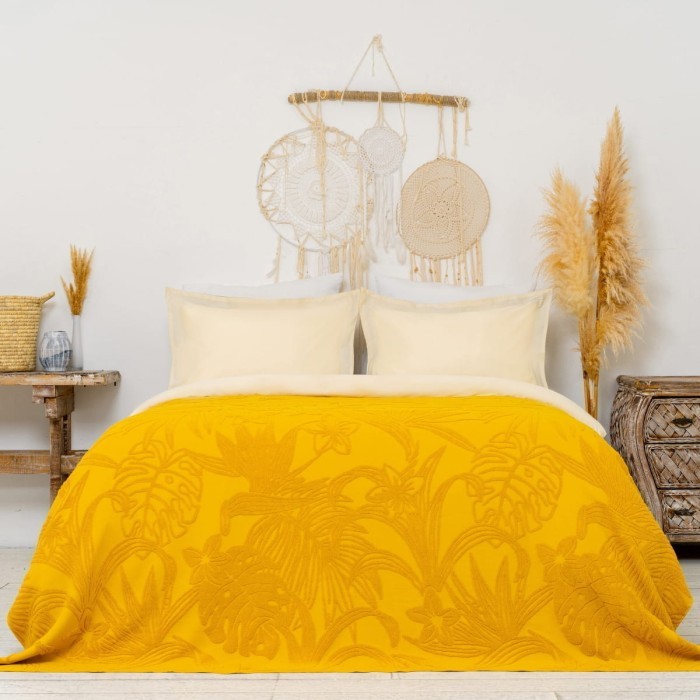Покрывало Arya махровое Botanical Garden Желтый