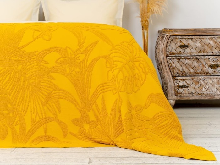 Покрывало Arya махровое Botanical Garden Желтый