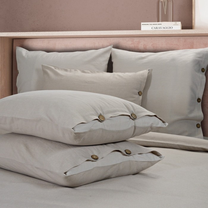 Постельное бельё Sharmes  "Rustic melange" евро макси (бежевый)