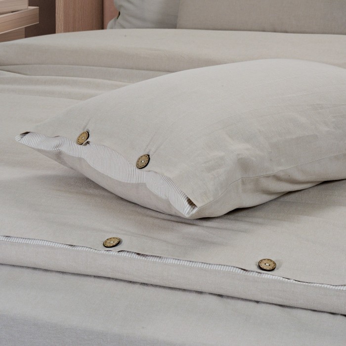 Постельное бельё Sharmes  "Rustic melange" евро макси (бежевый)