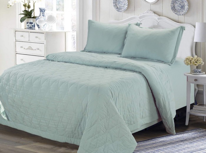 Камелия (свет.зелен) Евро Комплект Вышивка