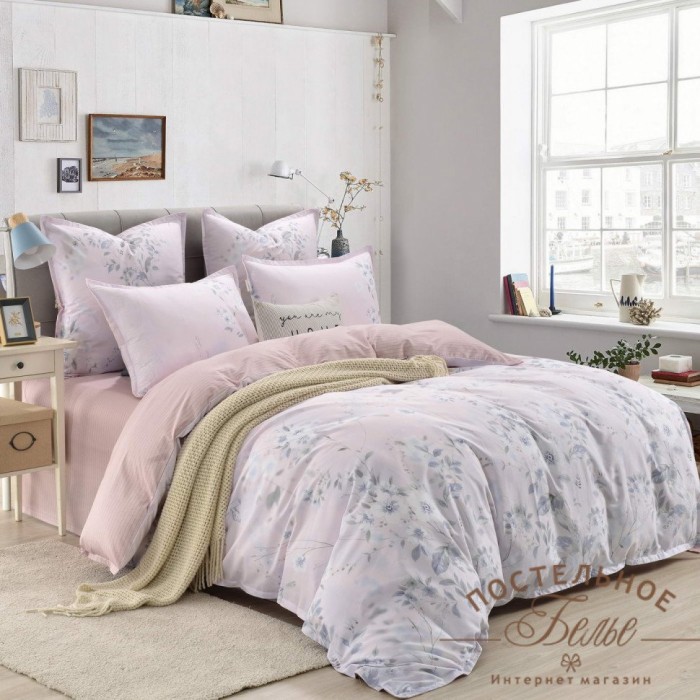 Римма розовый Комплект постельного белья сатин 7Е