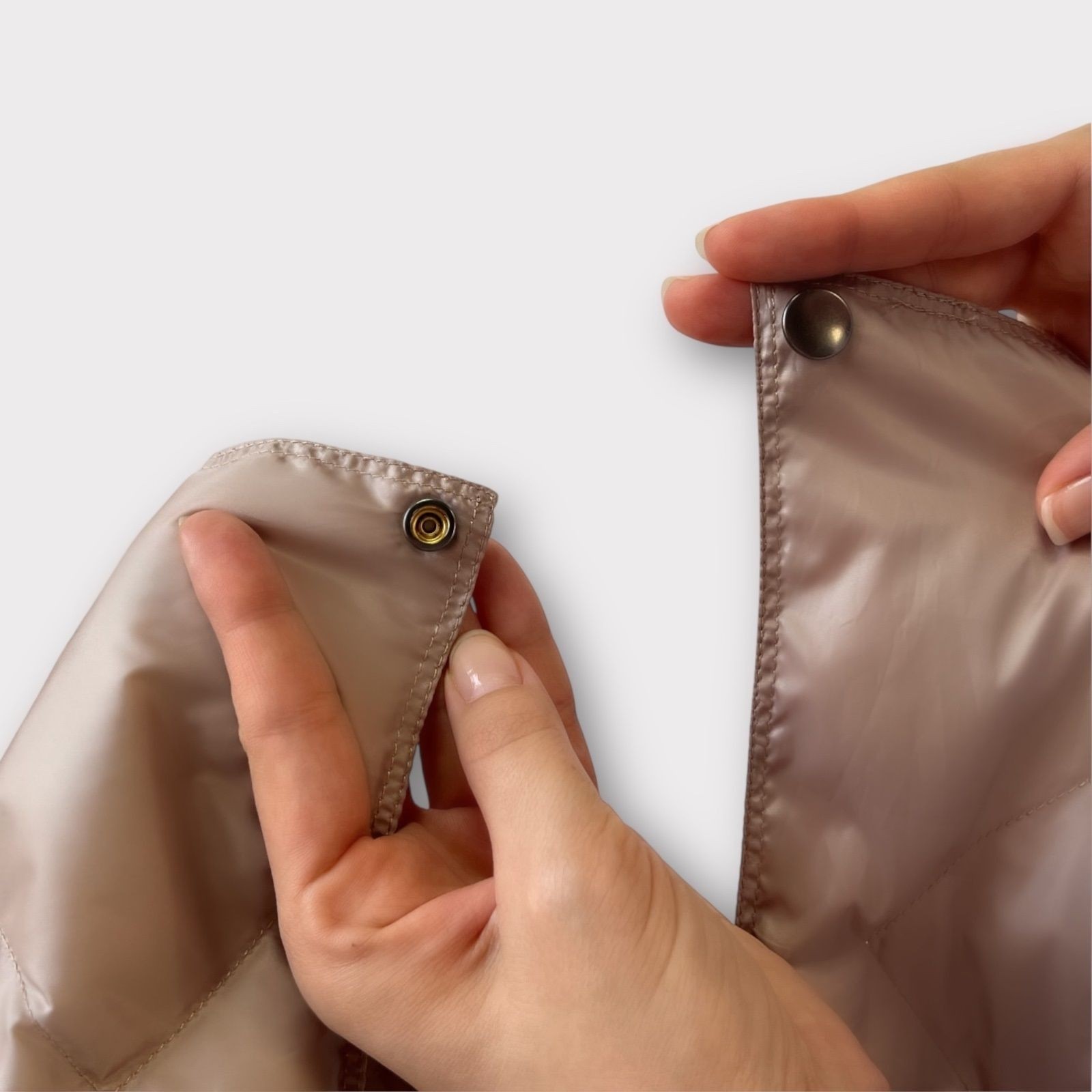 Дорожный плед-пончо пуховый Travel Cape Plaid Grass LATTE 130х170