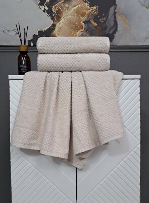К-т полотенец Gabriel (крем) 70х140см(1),50х90см(1)