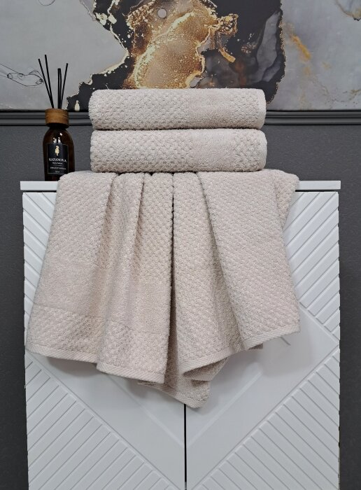 К-т полотенец Gabriel (крем) 70х140см(1),50х90см(1)