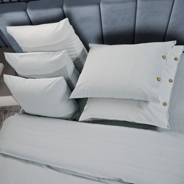 Постельное бельё Sharmes  "Rustic melange" евро макси (голубой)