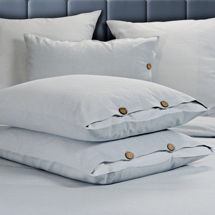 Постельное бельё Sharmes  "Rustic melange" евро макси (голубой)