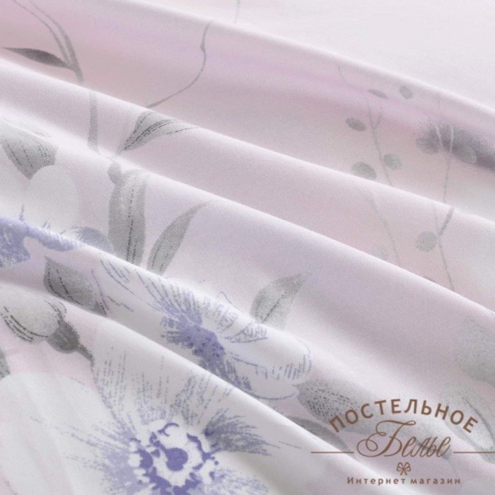 Римма розовый Комплект постельного белья сатин Евро 4н