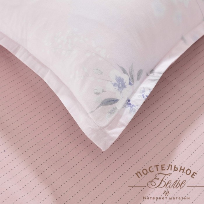 Римма розовый Комплект постельного белья сатин Евро 4н