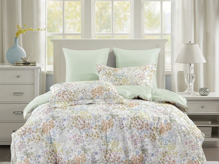 Комплект постельного белья Евро, сатин с лазерной печатью 2352-6 