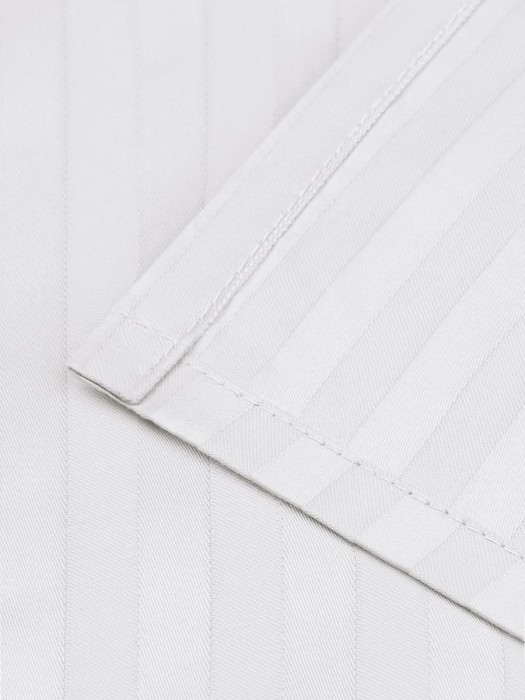 Постельное белье Arya из Страйп Сатина 2 Сп. 200x220 Vip Белый