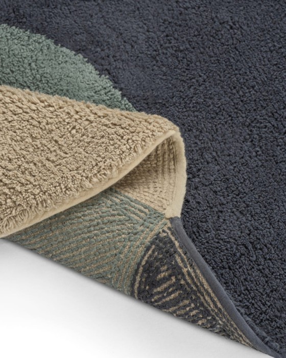 Коврик для ванной Arya Rick Экрю, Серый, Черный