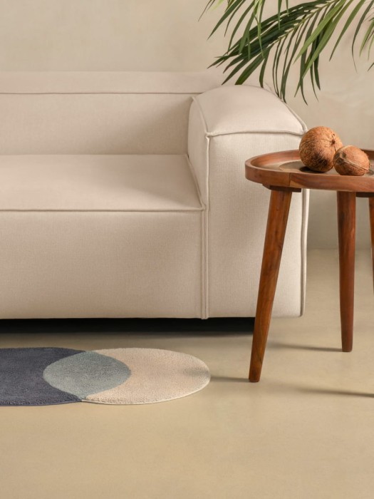 Коврик для ванной Arya Rick Экрю, Серый, Черный