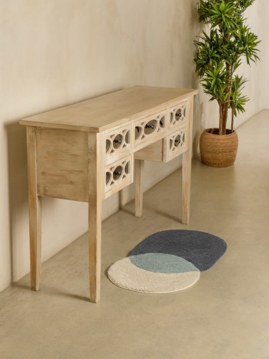 Коврик для ванной Arya Rick Экрю, Серый, Черный