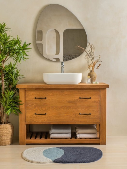 Коврик для ванной Arya Rick Экрю, Серый, Черный