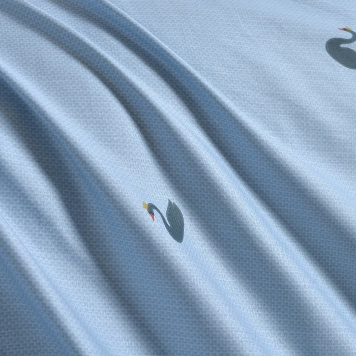 Чара (голубая) Комплект постельного белья сатин Евро 4н