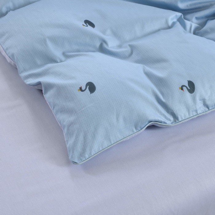 Чара (голубая) Комплект постельного белья сатин Евро 4н