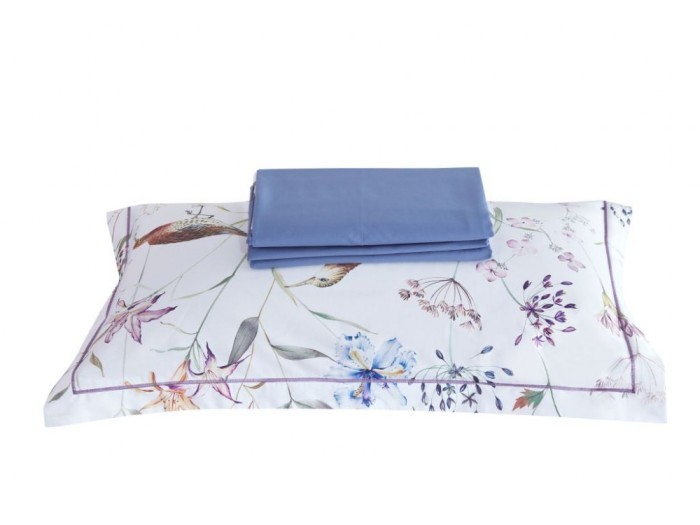 Комплект с летним одеялом полуторный из египетского хлопка Premium 160х220 см, 2053-OSPS