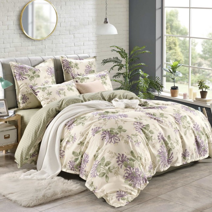 Матильда (крем) Комплект постельного белья сатин Евро 4н