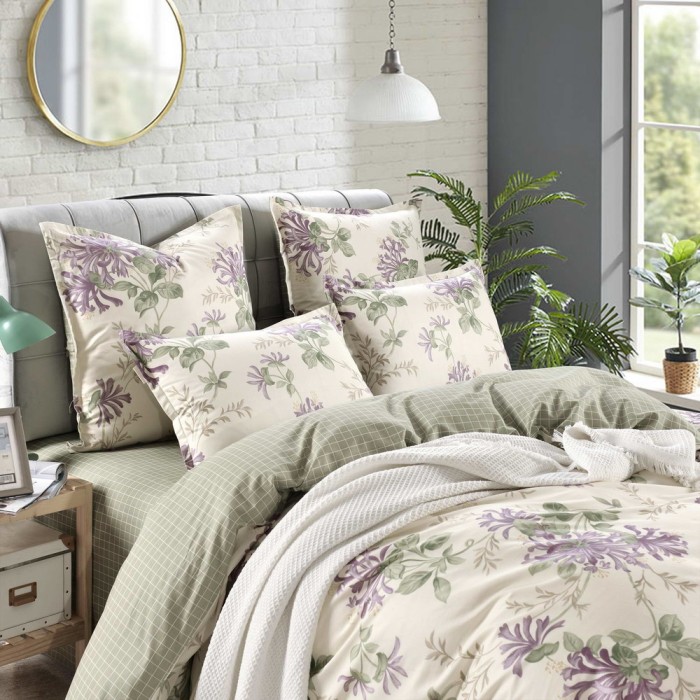 Матильда (крем) Комплект постельного белья сатин Евро 4н