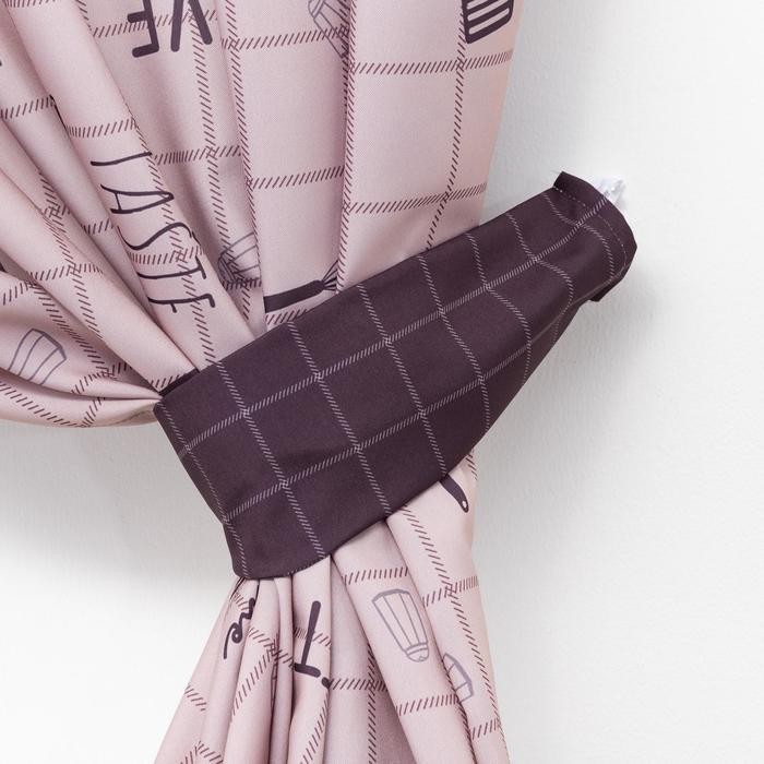 Комплект штор д/кухни с подхватами Этель "Homemade" 145х180см-2 шт., 100% п/э