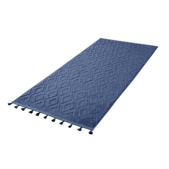 Полотенце Arya Жаккард С Бахромой 70X140 Duma Голубой