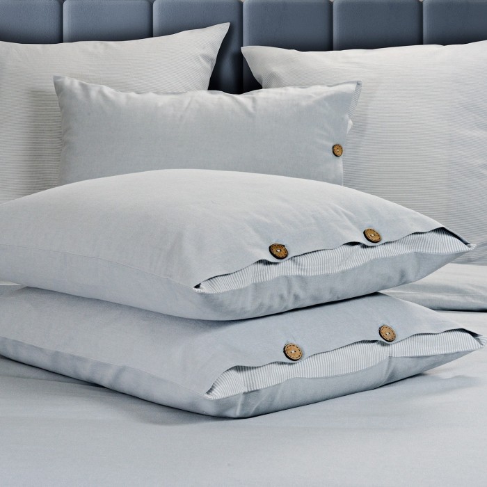 Набор их 2-х навоочек "Rustic melange", 70х70 (голубой)