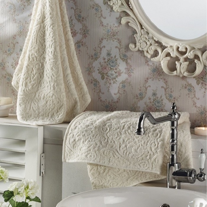 KRONA (крем) 50х90 Полотенце Жаккард