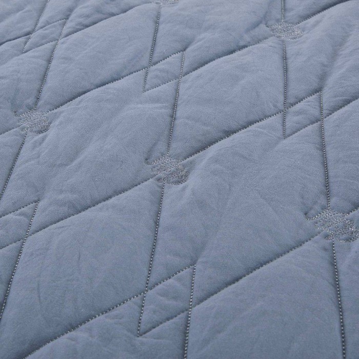 Камелия (темно-серая) Евро Комплект Вышивка