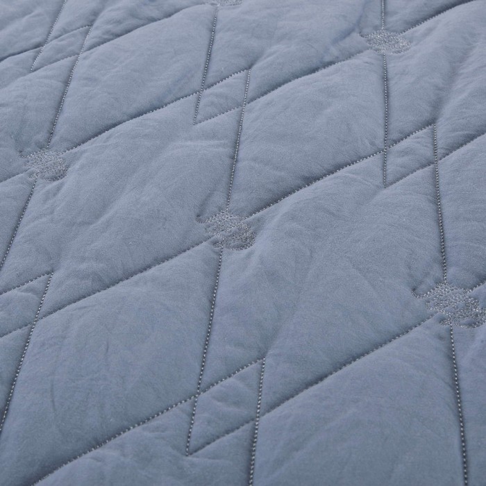 Камелия (темно-серая) Евро Комплект Вышивка