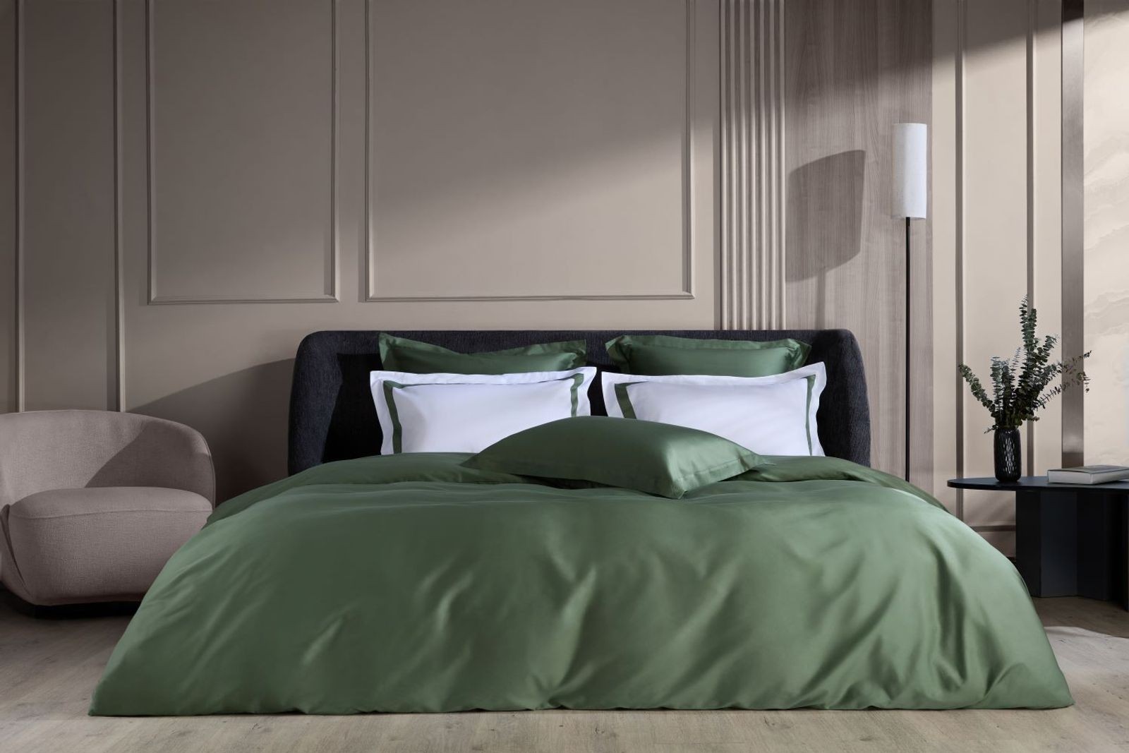 Наволочки с широкой отделкой Alpine Pine Green Allure Grass 50х70 (2шт)