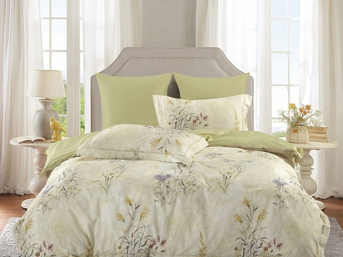 Комплект постельного белья Евро, сатин с лазерной печатью 2353-6 