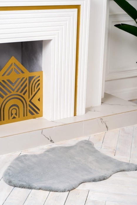 Ковер Arya Кролик Искусственный мех 70X105 Atlas Серый Серый