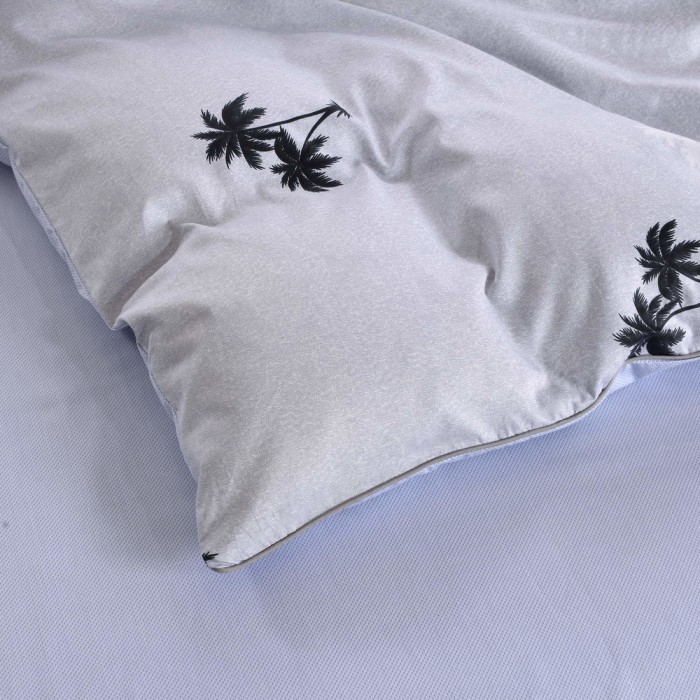 Санрайз (серая) Комплект постельного белья сатин Евро 4н