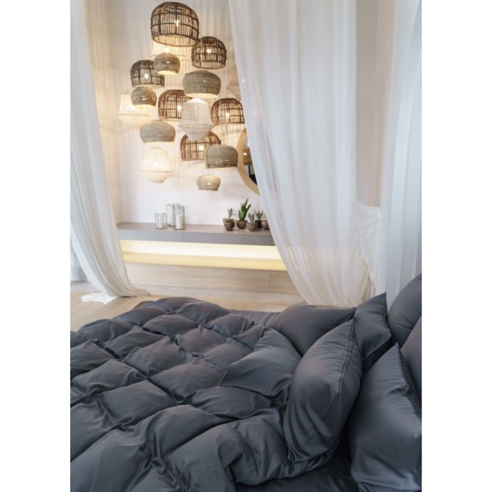 Постельное белье GREY BRILLIANT GRASS Семейный 50 х 70 см (2 шт), 70 х 70 см (2 шт) простынь 180х200