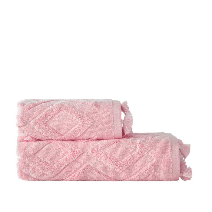 Полотенце Arya Жаккард С Бахромой 70X140 Duma Розовый