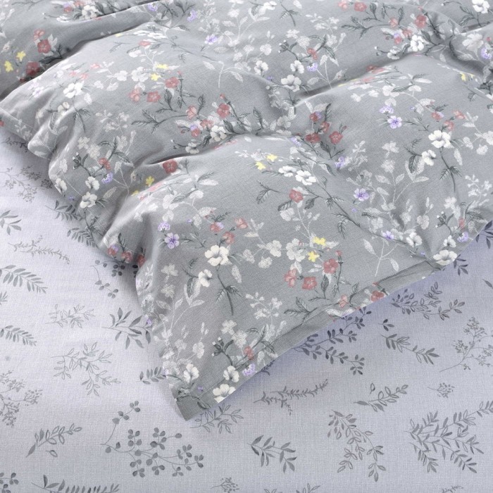 Холли серый Комплект постельного белья сатин 1.6