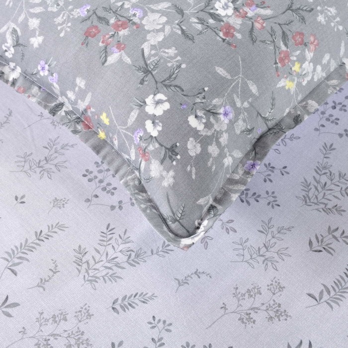 Холли серый Комплект постельного белья сатин 1.6