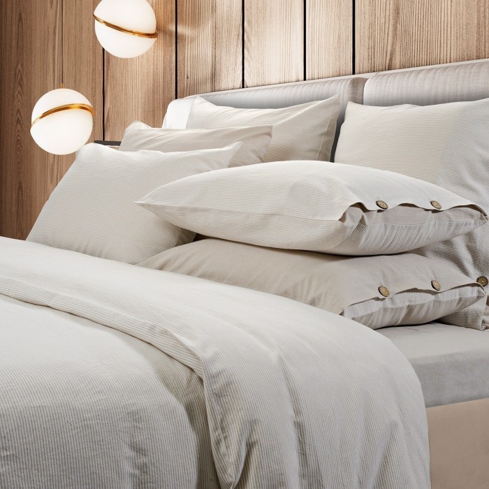 Постельное бельё Sharmes  "Rustic stripe" 1,5 спальный (бежевый)