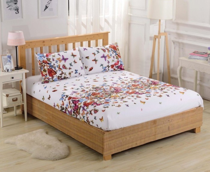 Простынь на резинки сатин печатный PCT-R-163 90x200