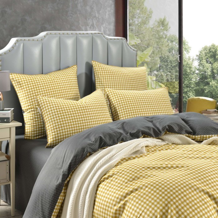 Жардин (желтый) Комплект постельного белья Сатин 2х