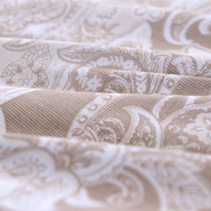 Вавилон (беж) Комплект постельного белья сатин Евро 4н Евро-5110