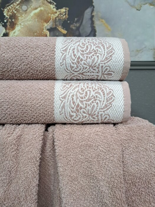 К-т полотенец Dolce (роза платина) 70х140см(1),50х90см(1)