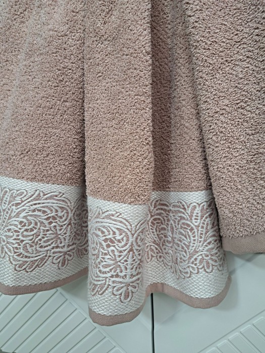К-т полотенец Dolce (роза платина) 70х140см(1),50х90см(1)