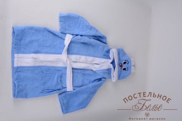 Халаты детские мультибренд Zaychik golub-3/4 (98-104 см)