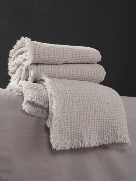 Комплекты для сна Stonewash Muslin (серебро жемчуг) комплект с покрывалом Евро