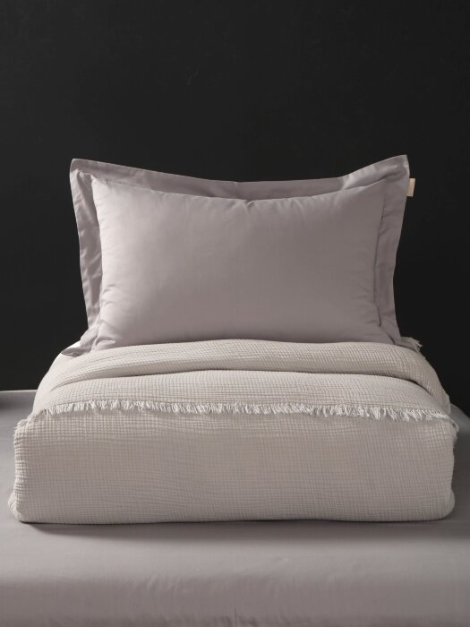 Комплекты для сна Stonewash Muslin (серебро жемчуг) комплект с покрывалом Евро