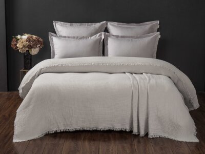 Комплекты для сна Stonewash Muslin (серебро жемчуг) комплект с покрывалом Евро